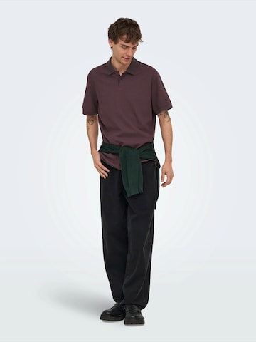 Only & Sons Poloshirt 'ONSBEN' in Lila