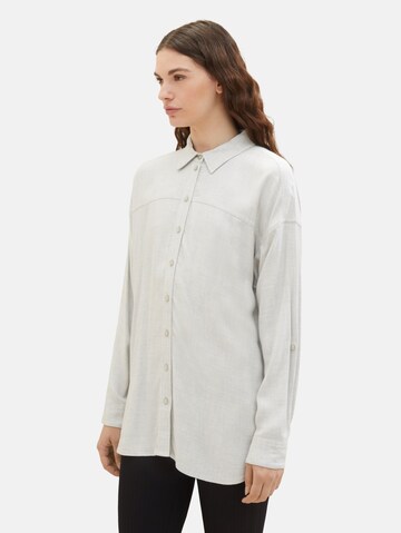 TOM TAILOR DENIM Bluse i grå: forside