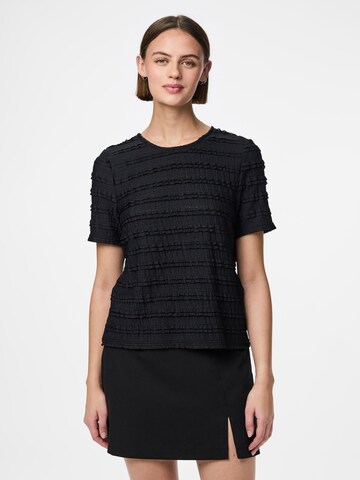 PIECES Shirt 'PCAnine' in Black: front