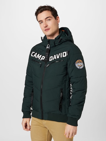 CAMP DAVID Winter Jacket in Green: front