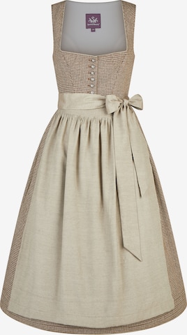 SPIETH & WENSKY Dirndl 'Kordia' in Bruin: voorkant