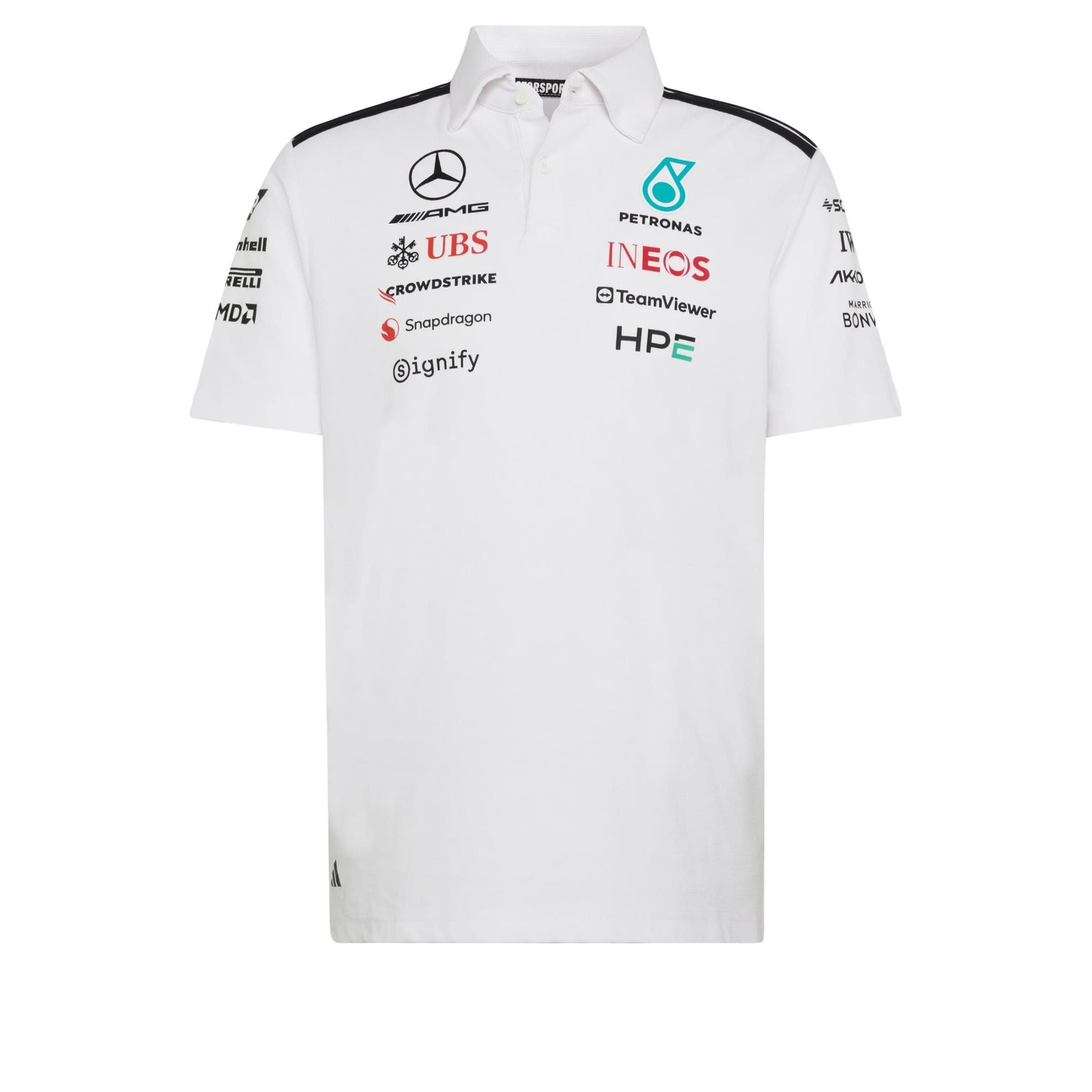 T-Shirt fonctionnel 'Mercedes - Amg Petronas Formula 1 Team Engineers' ADIDAS PERFORMANCE en blanc : devant