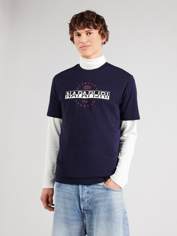 T-Shirt 'SANDER' NAPAPIJRI en bleu : devant