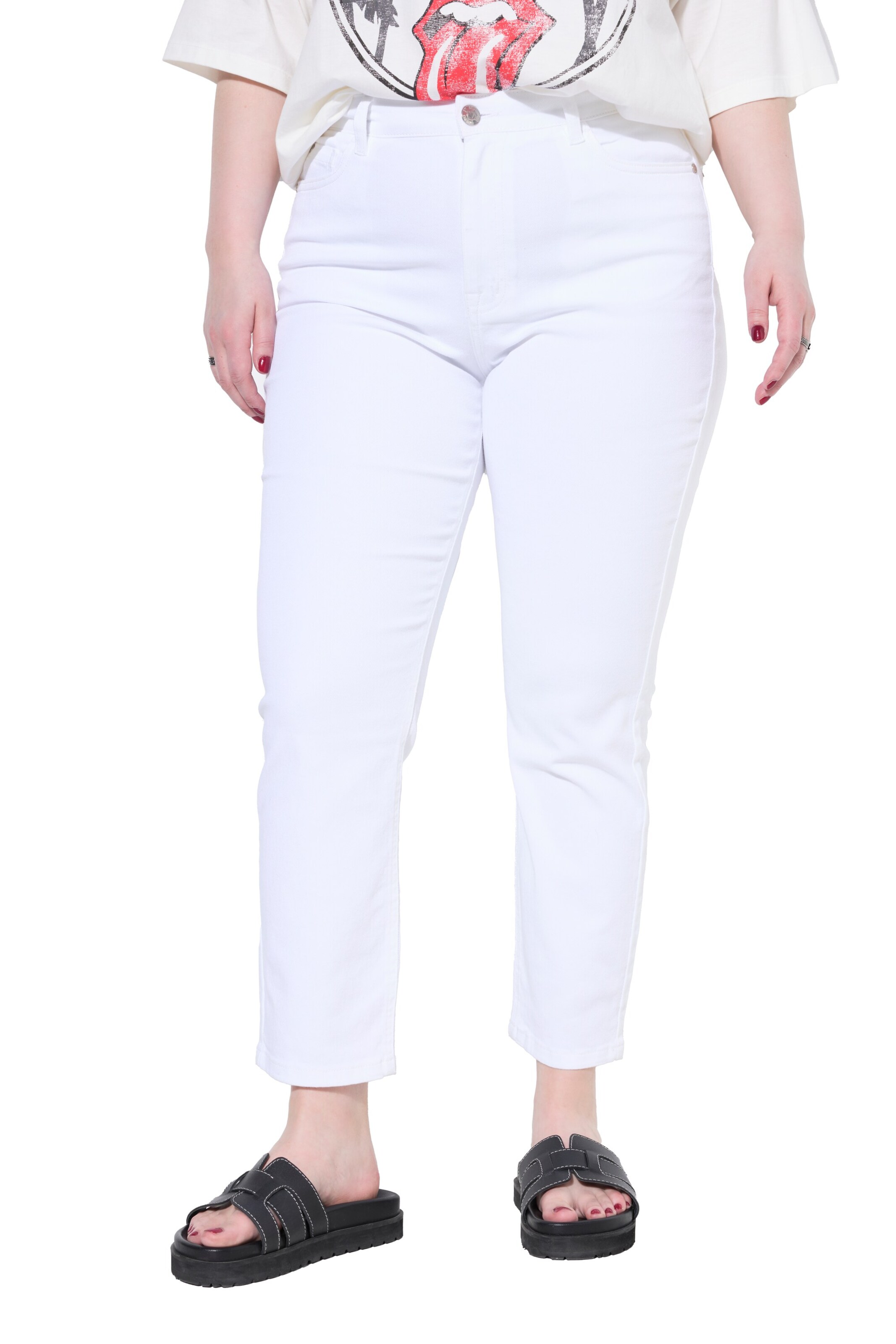 Studio Untold Slimfit Jeans in Wit: voorkant