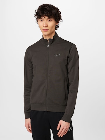 EA7 Emporio Armani Sweat jacket in Black: front