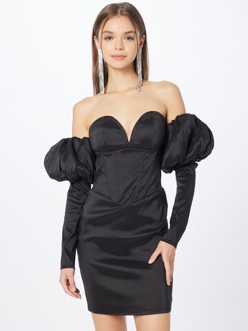 Rochie de cocktail 'Tamara' de la Misspap pe negru: față