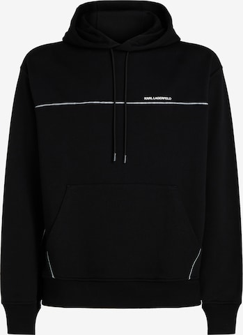 juoda Karl Lagerfeld Megztinis be užsegimo 'Reflective Pipe-Lined': priekis