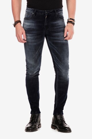 CIPO & BAXX Skinny Jeans in Blauw: voorkant