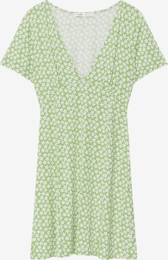 Pull&Bear Robe d’été en vert clair / blanc, Vue avec produit