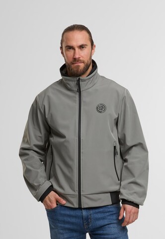 INDICODE JEANS Jacke 'Route' in Grau: Vorderseite