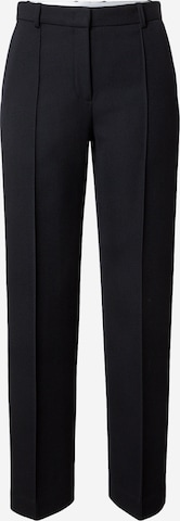 & Other Storiesregular Hlače na crtu - crna boja: prednji dio