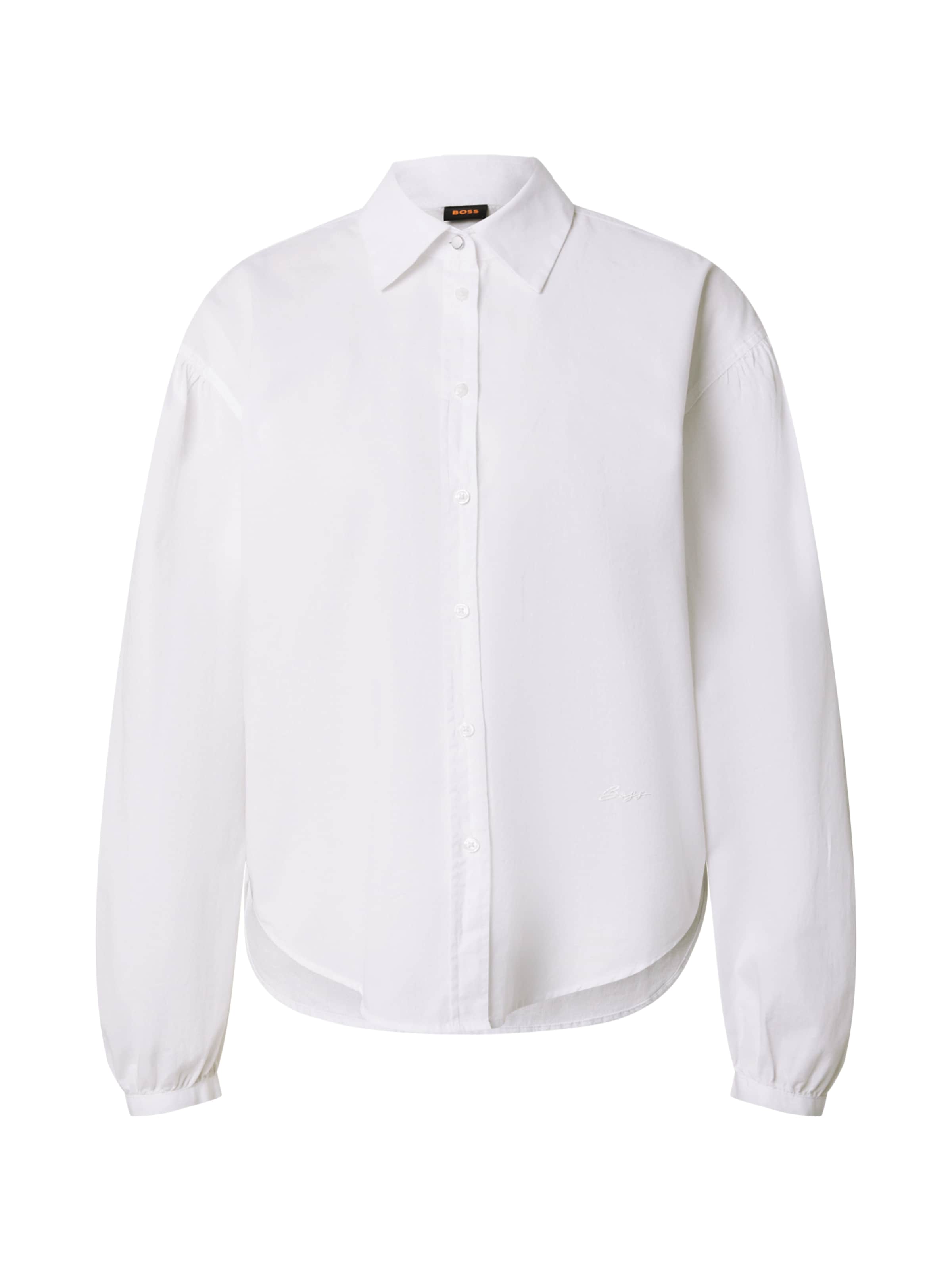 Camicia da donna 'Barby' di BOSS in bianco: frontale