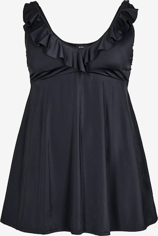 juoda Swim by Zizzi Maudymosi kostiumėlis-suknelė 'STIMA': priekis