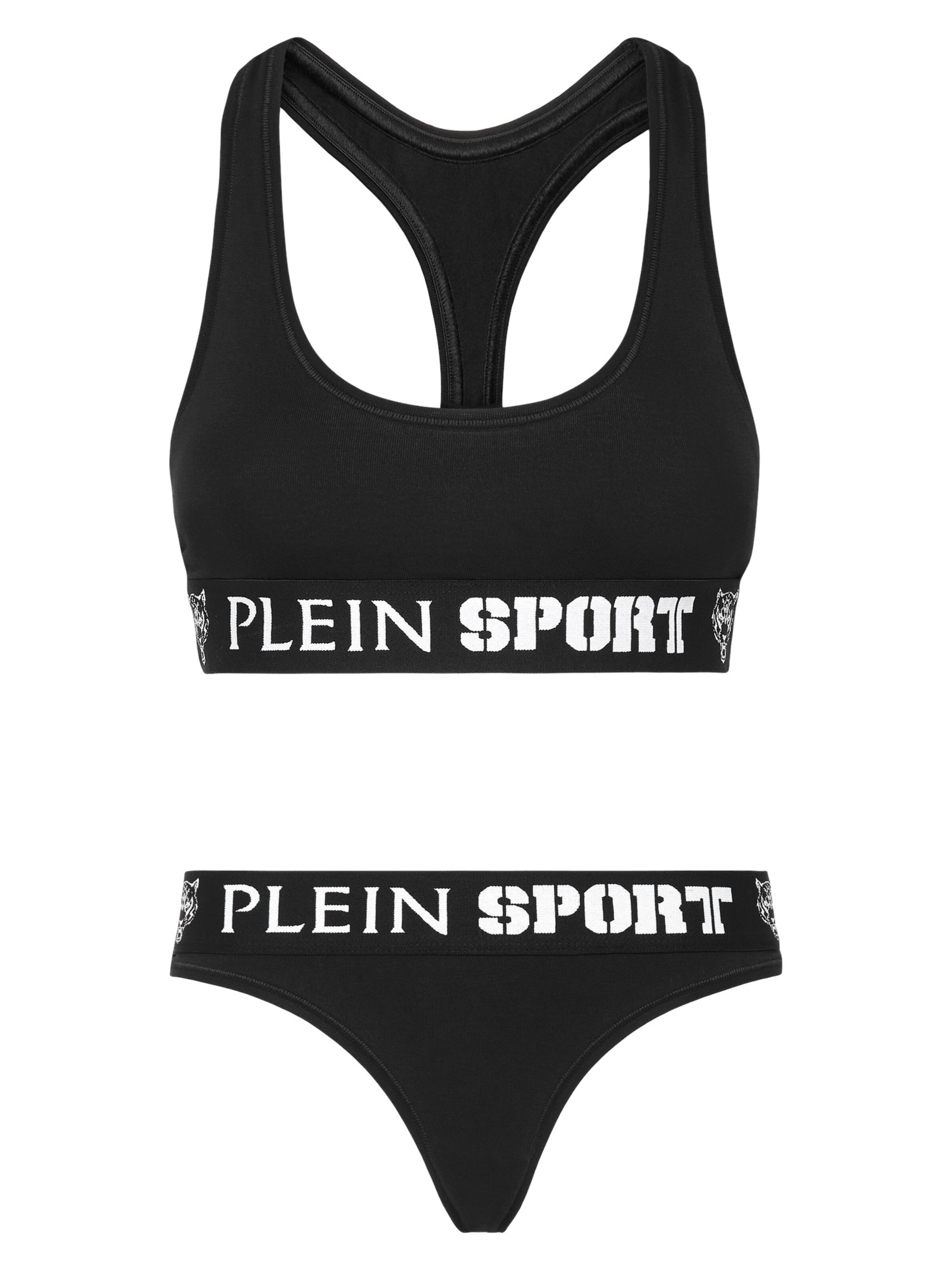 Plein Sport Bralette Underwear sets in Black: front