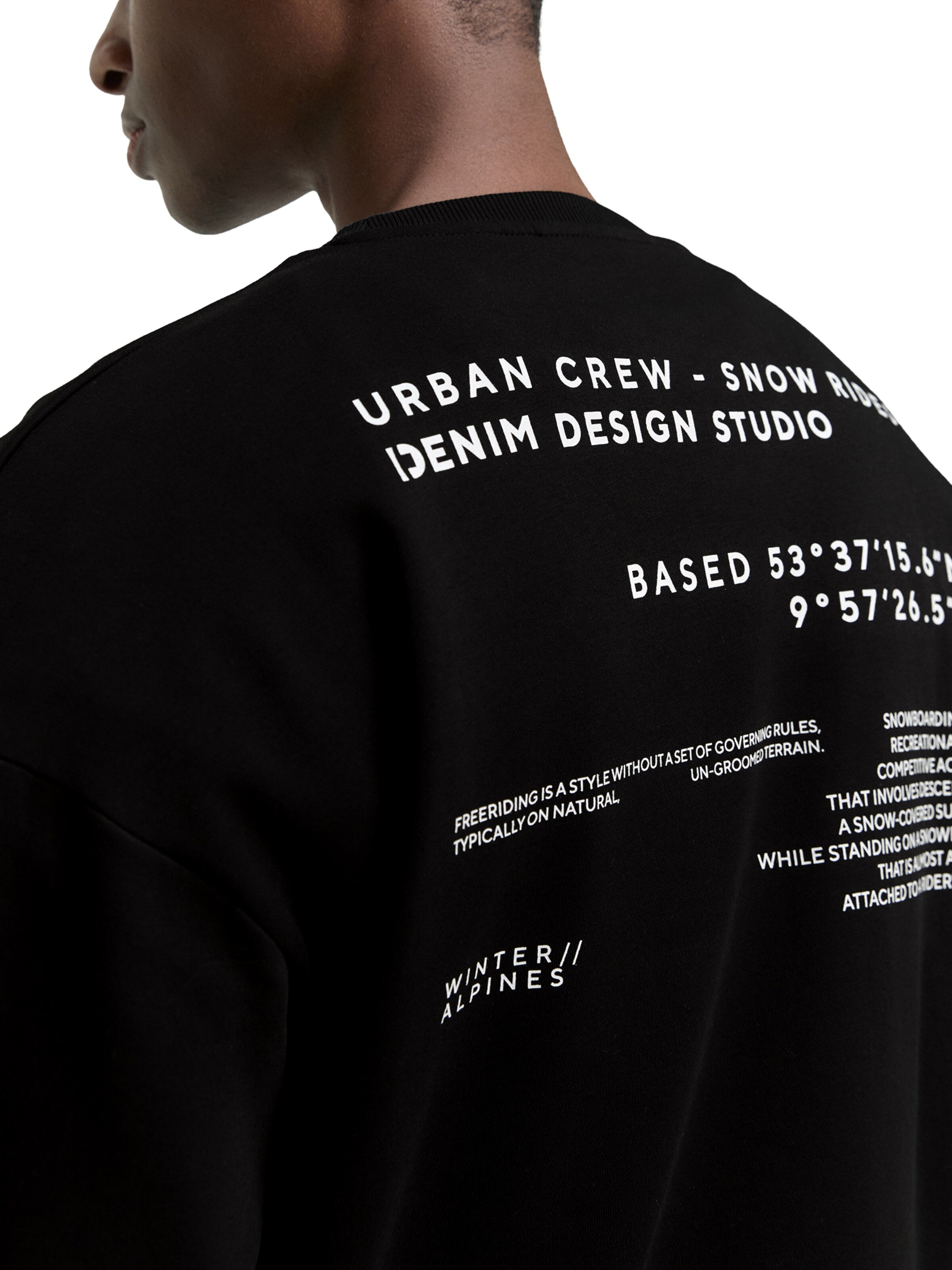 TOM TAILOR DENIM Sweatshirt in Schwarz