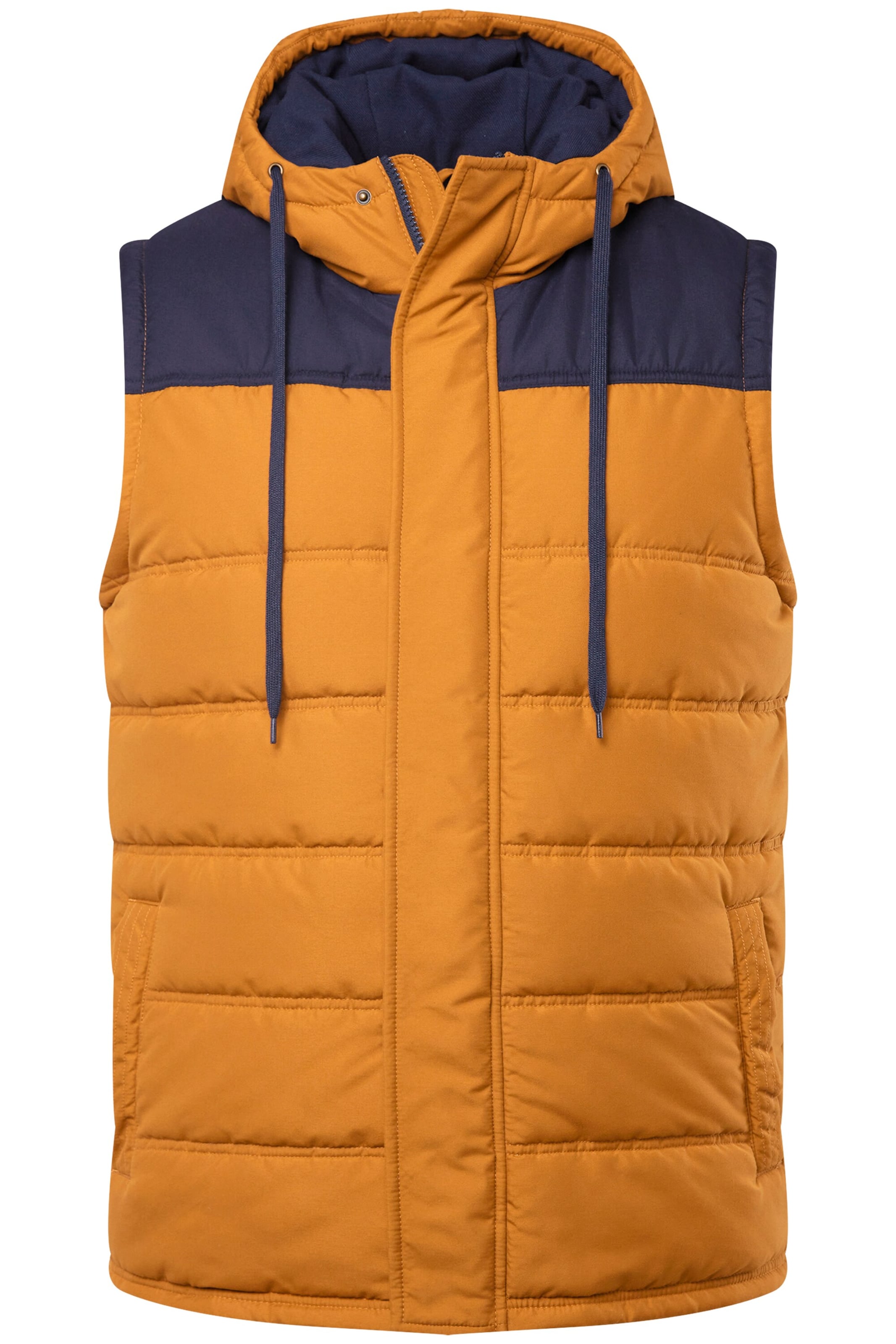 Men Plus Vest in Yellow: front