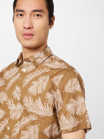 Casual Friday Regular fit Button Up Shirt 'Anton' in Brown