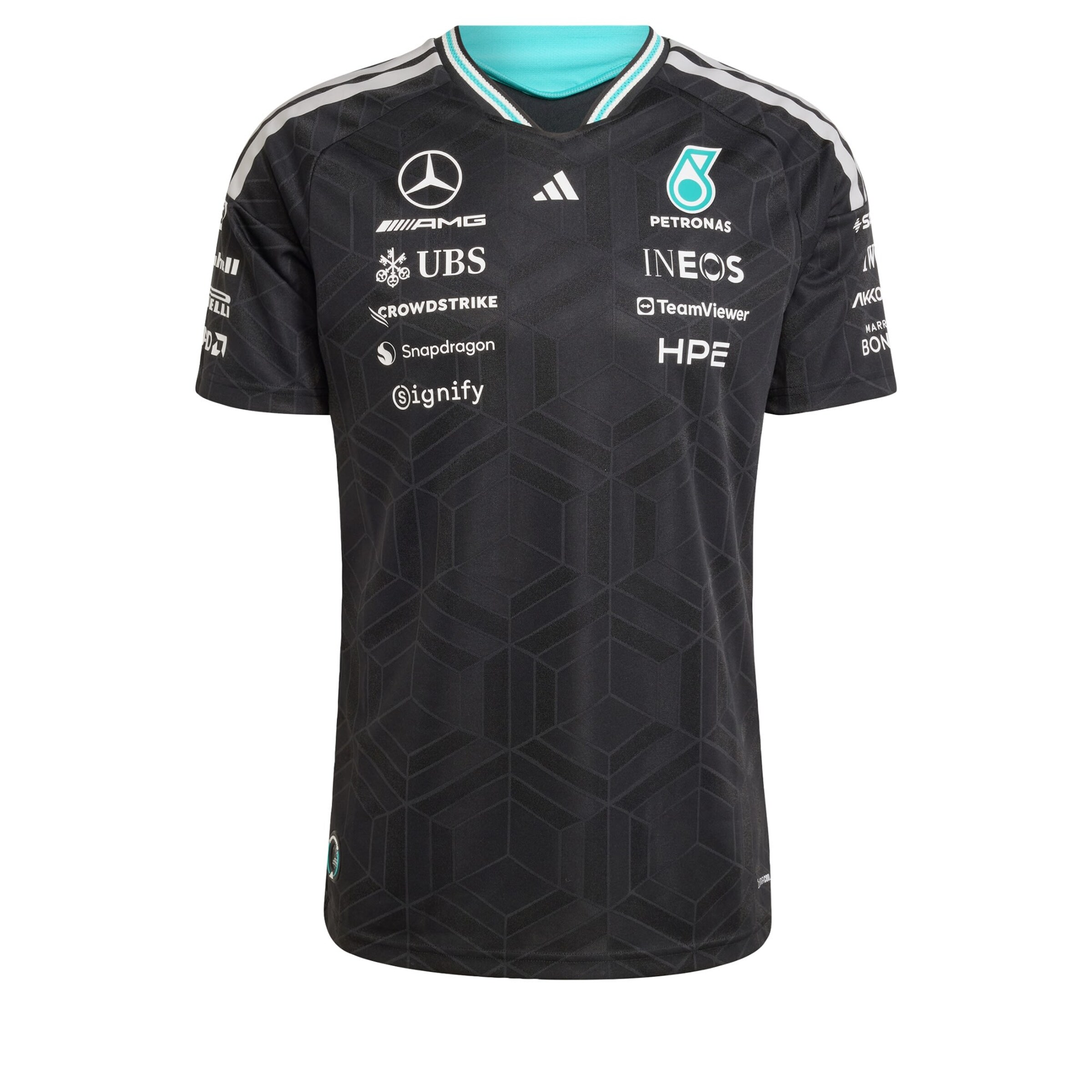 T-Shirt fonctionnel 'Mercedes - Amg Petronas Formula 1 Team Driver' ADIDAS PERFORMANCE en noir : devant