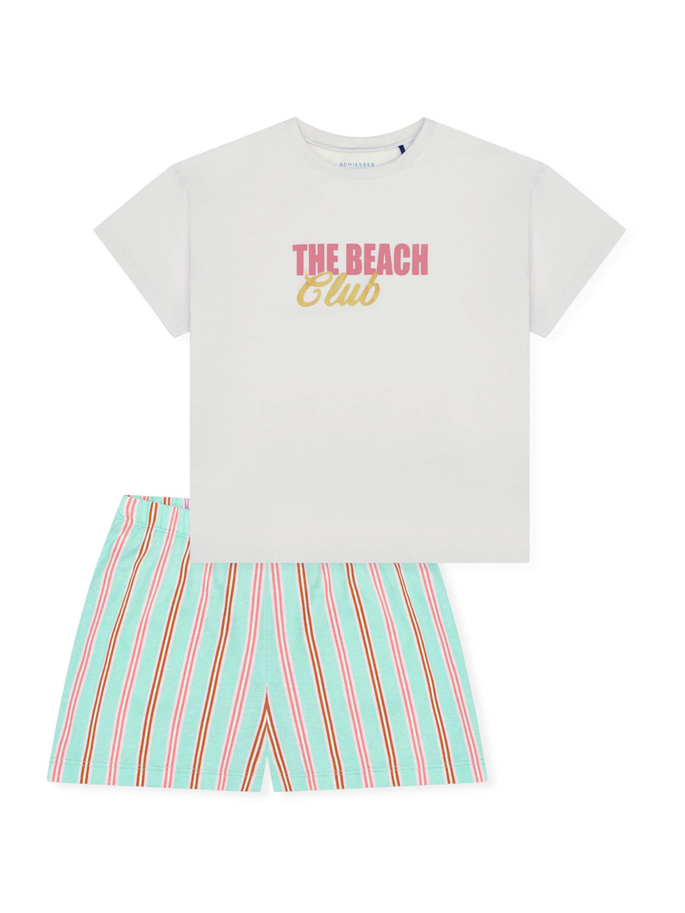 SCHIESSER - Pijama ' Nightwear ' en verde: frente