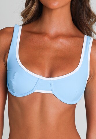 Moda Minx Triangle Bikini top in Blue