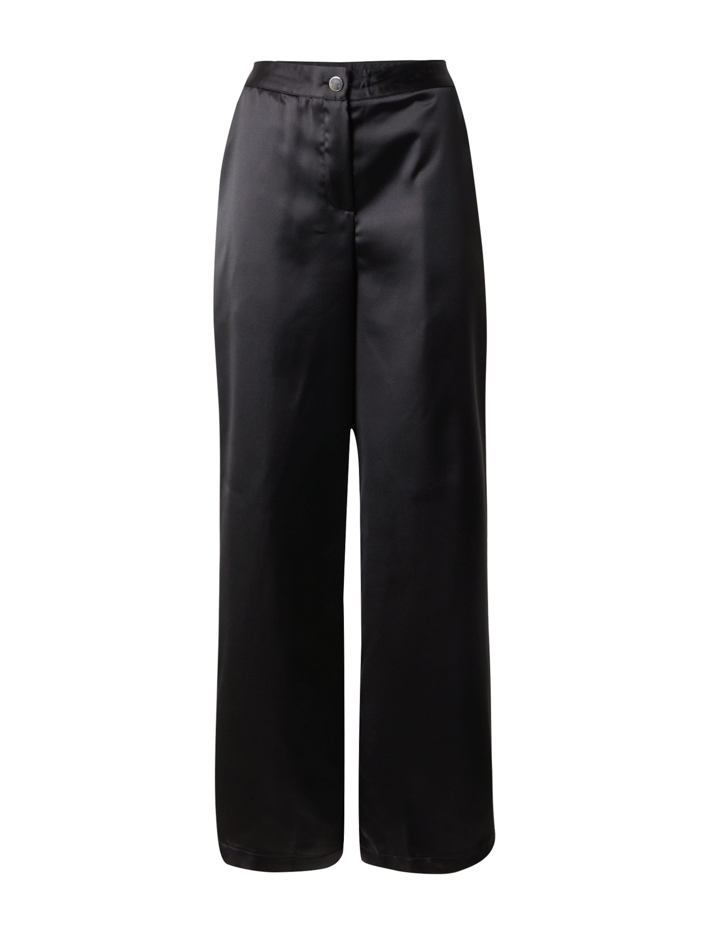 Wide leg Pantaloni de la Nasty Gal pe negru: față