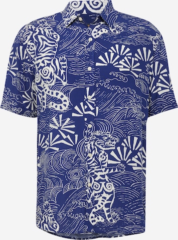 Key Largo Hemd 'RESORT' in Blau: Vorderseite