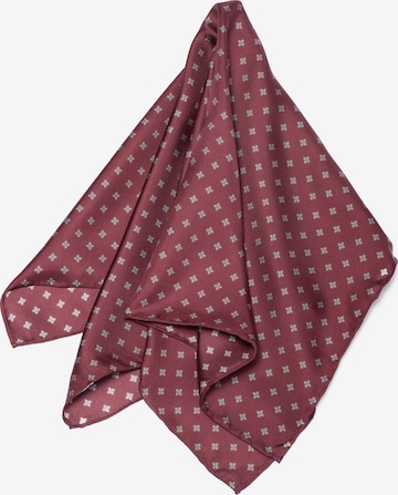 Écharpe 'Seidentuch handrolliertes Herrenseidentuch aus Twill-Seide, 53x53 dezente Muster weinrot' MayTree en rouge : devant