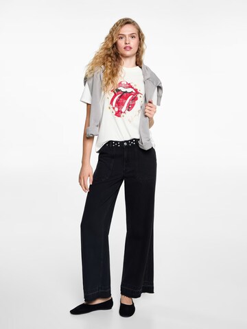 MANGO TEEN Shirt 'ROLLMARG' in White