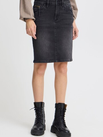 PULZ Jeans - Falda 'Karolina' en negro: frente