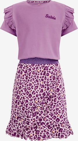 WE Fashion - Vestido em roxo: frente