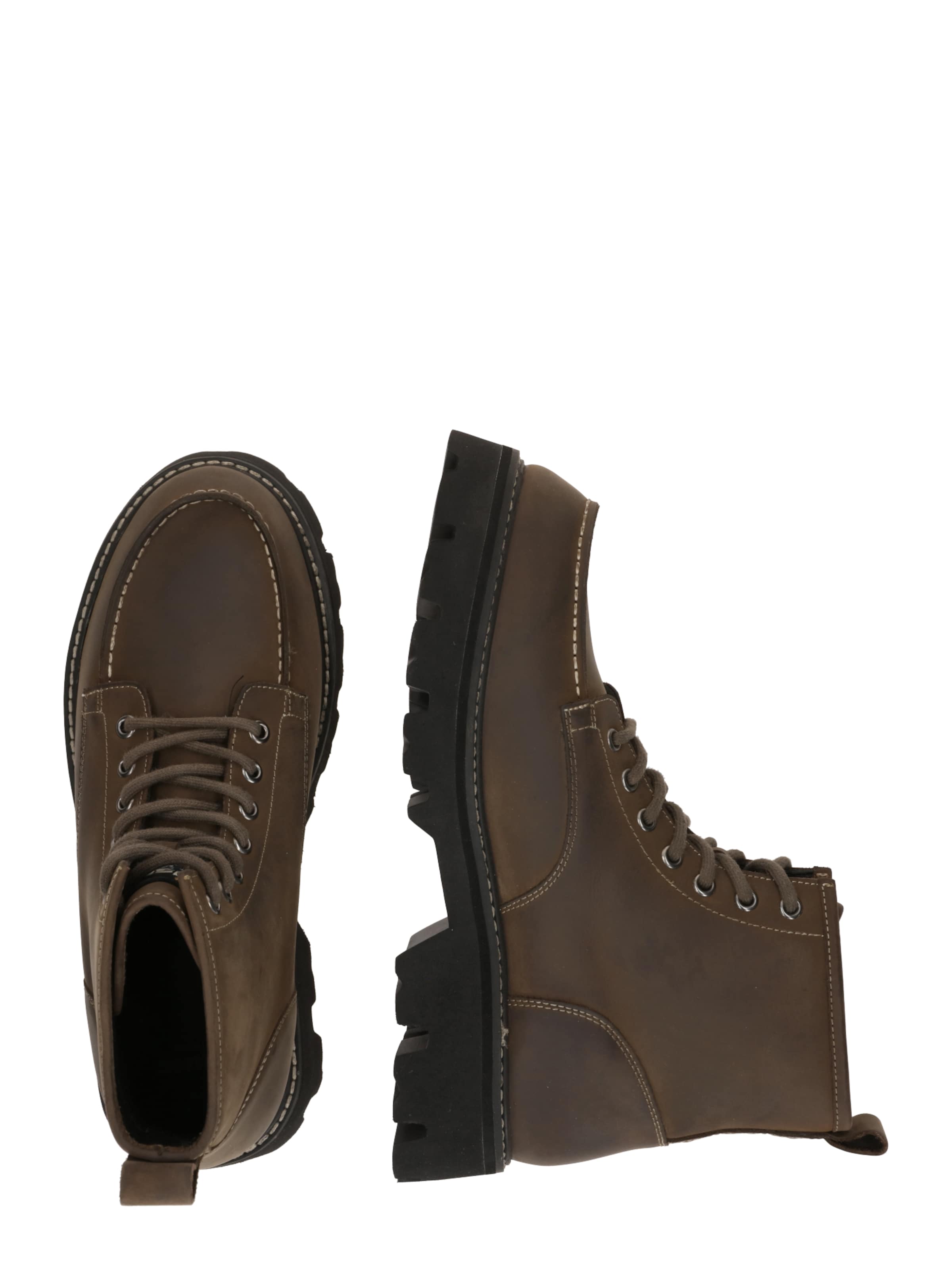 Blauer.USA Lace-up boots 'RUSK' in Brown: side