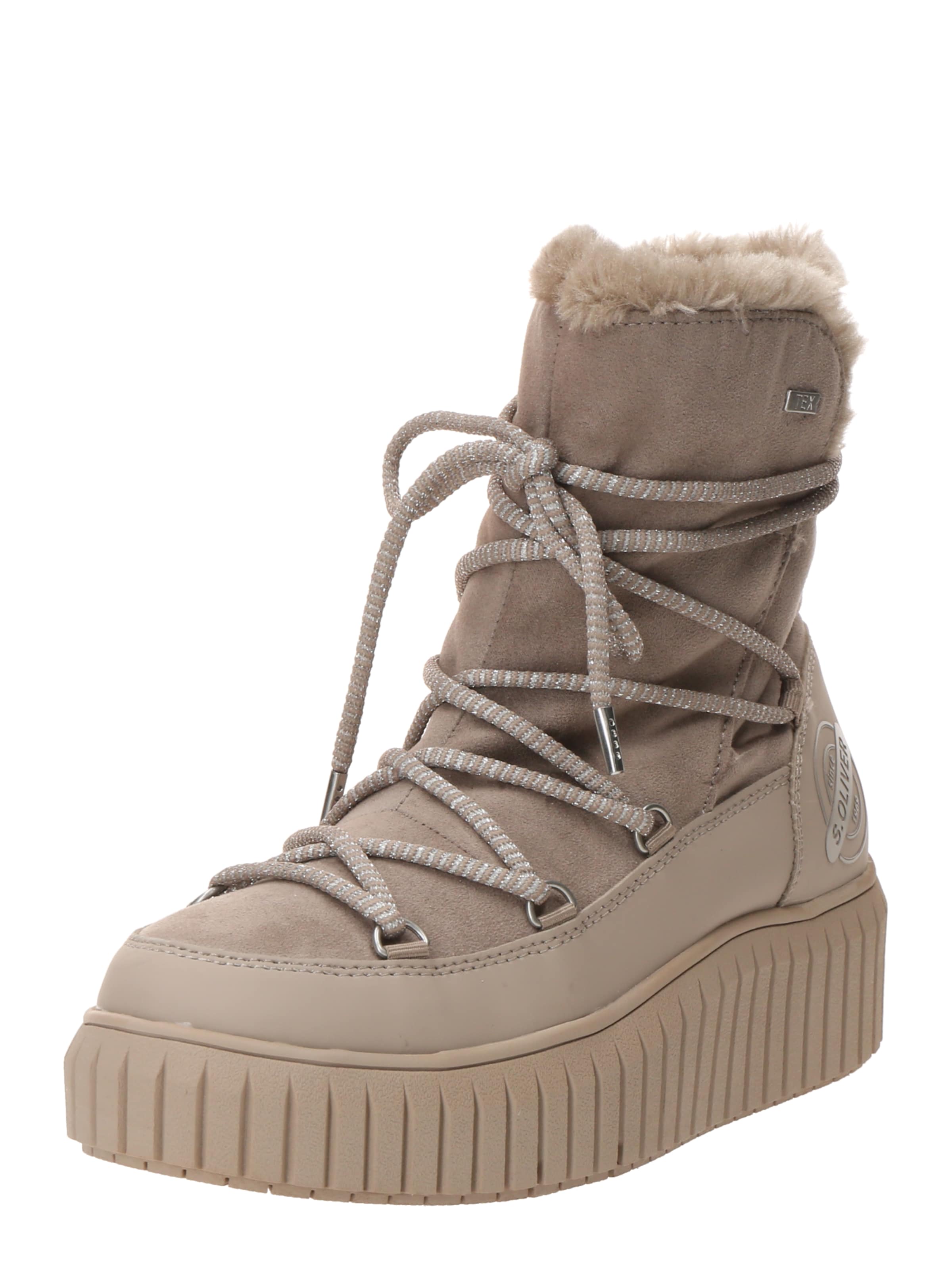 s.Oliver Lace-up bootie in Grey: front