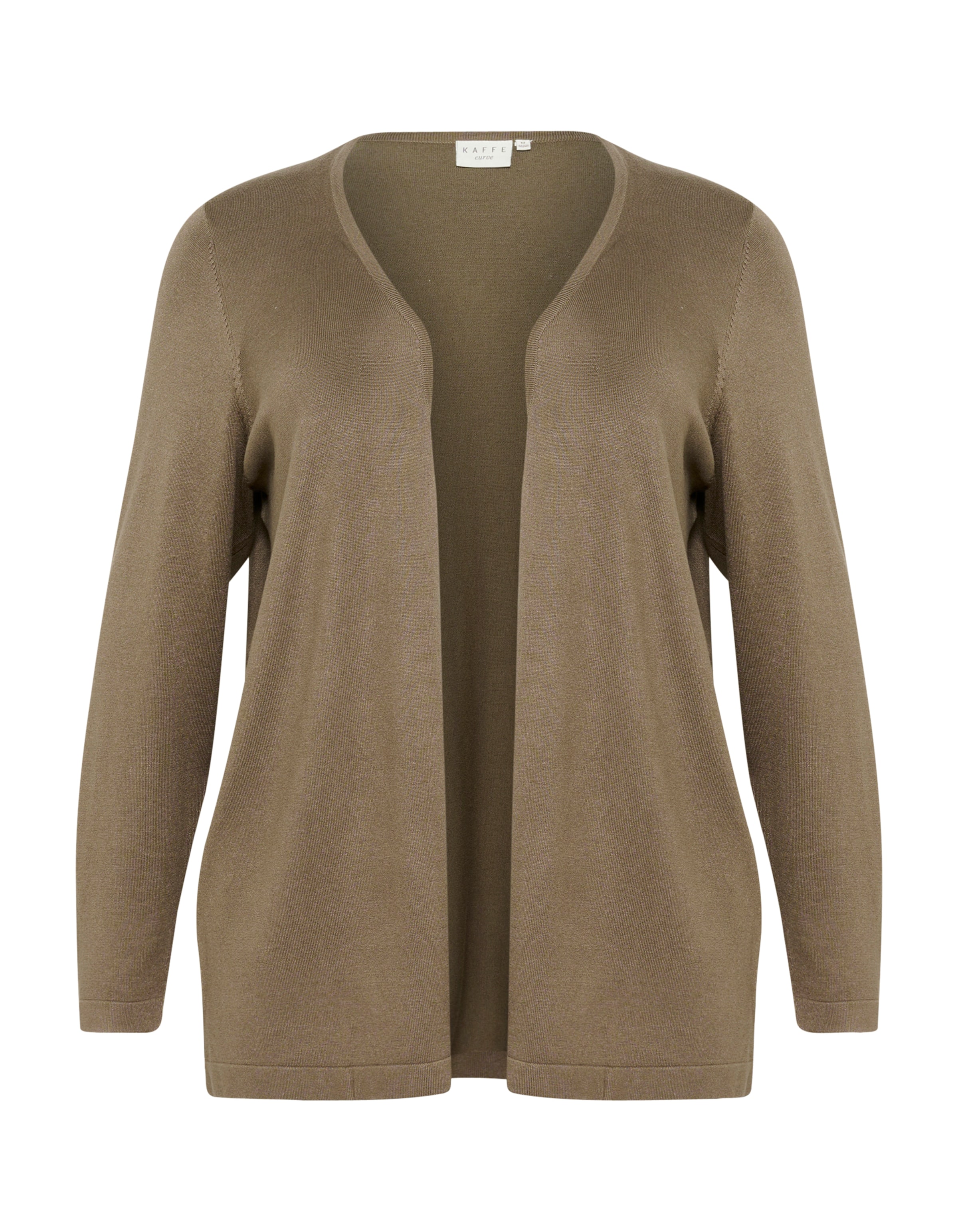 KAFFE CURVE - Cárdigan 'Farsia' en marrón: frente