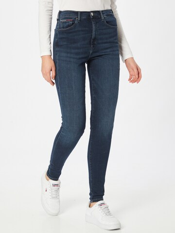 Tommy Jeans Skinny Fit Дънки 'Sylvia' в синьо: отпред