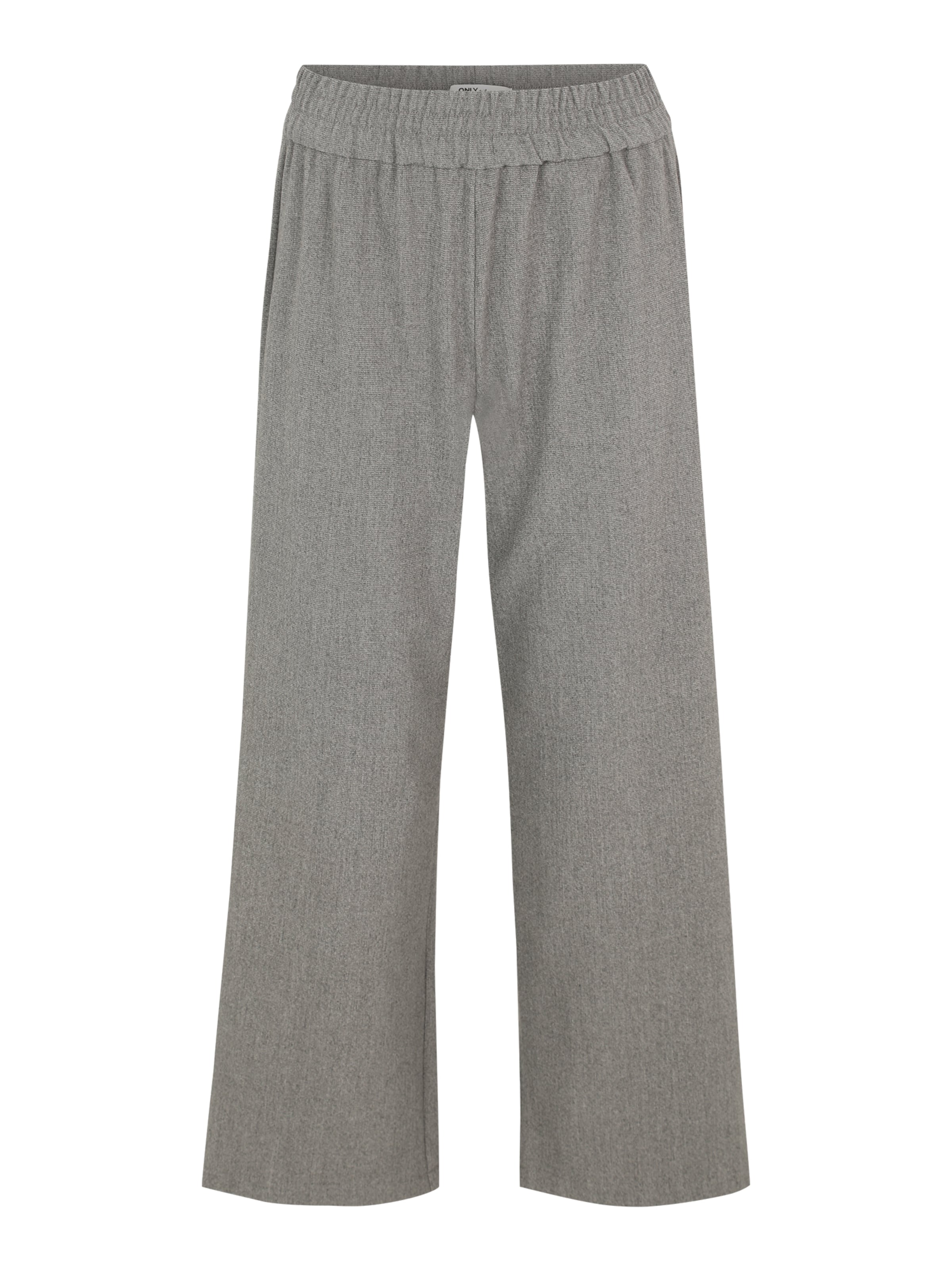 Only Petite Широки крачоли Панталон 'ONLELISE' в сиво: отпред