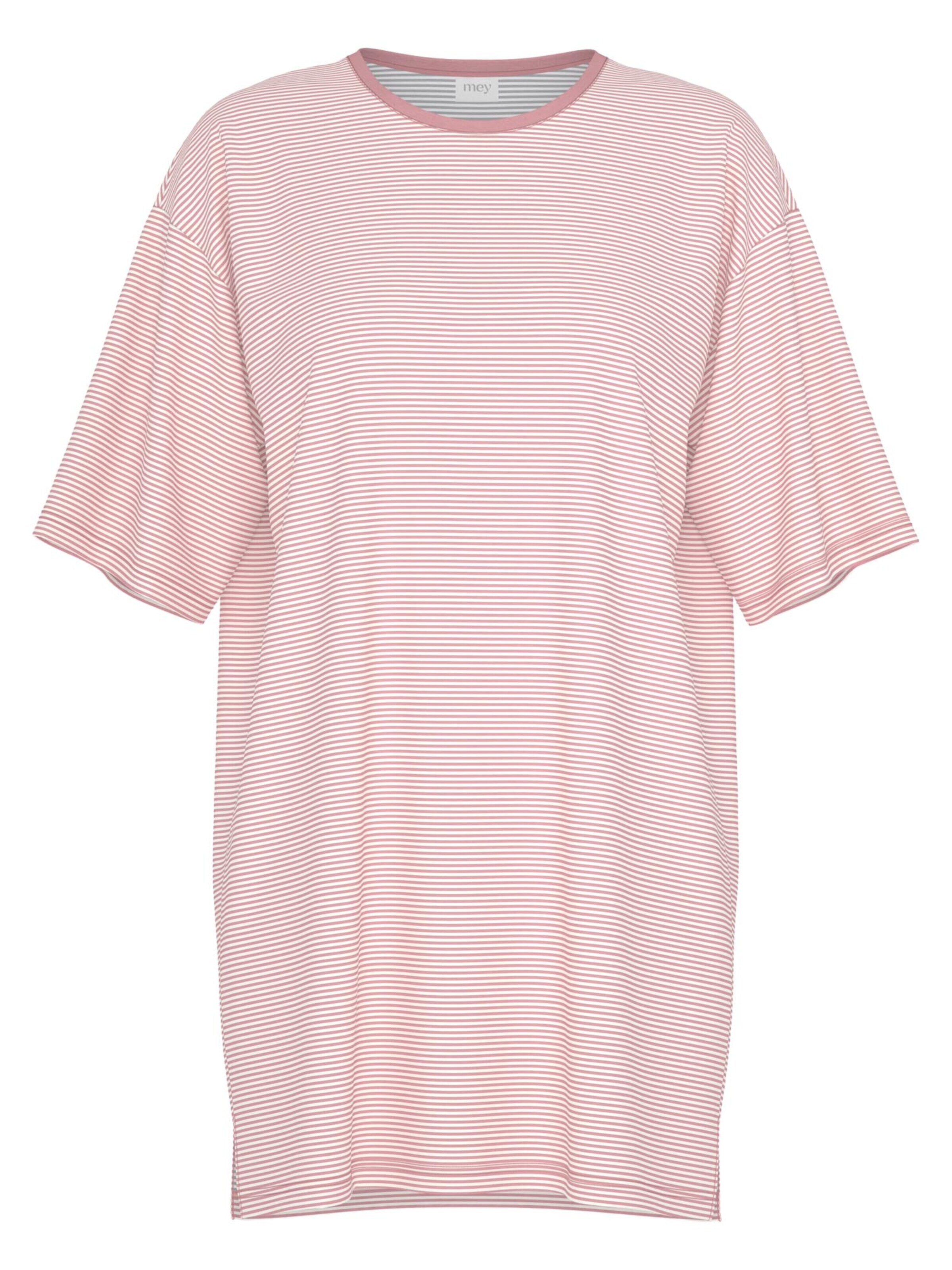 Mey Nachthemd 'Simple Stripes' in Roze: voorkant