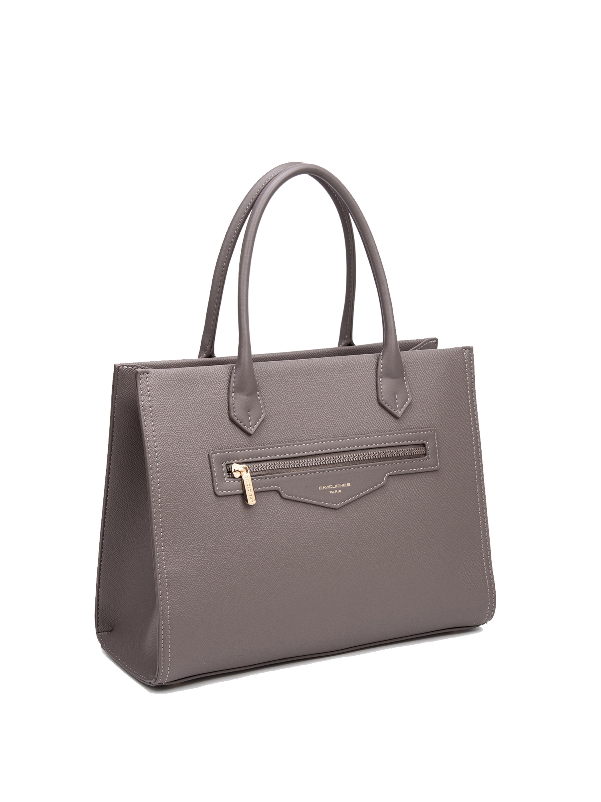 Borsa a mano 'Borsa a Mano Donna Vegan Leather con Zip e Tracolla Rimovibile - David Jones' di David Jones in marrone
