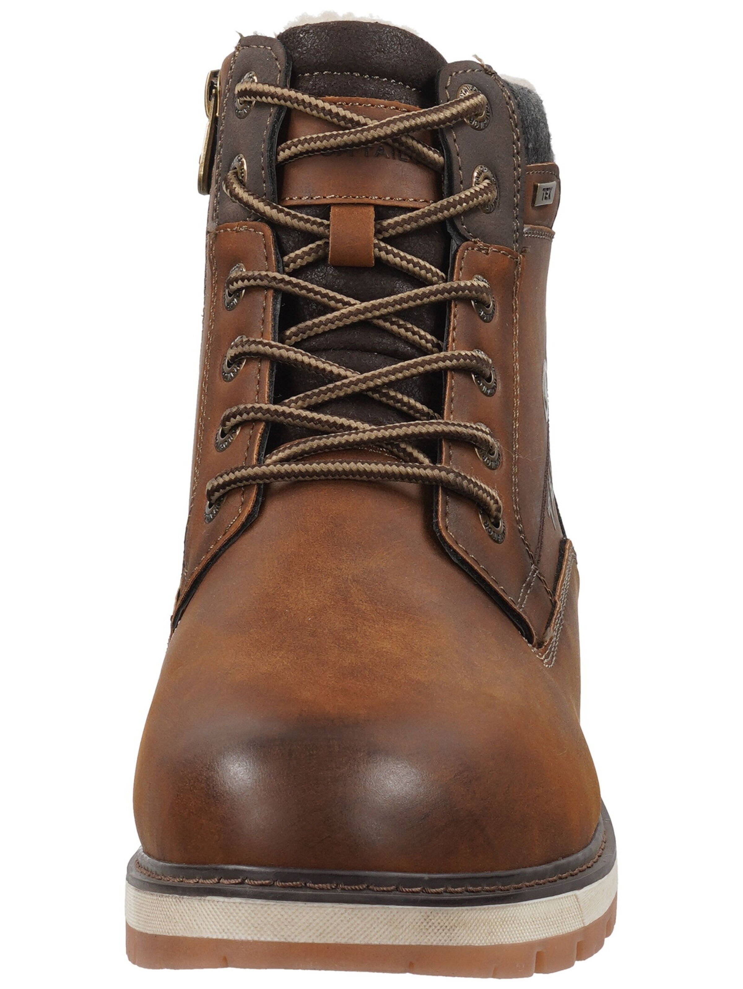 TOM TAILOR Schnürstiefel in Braun