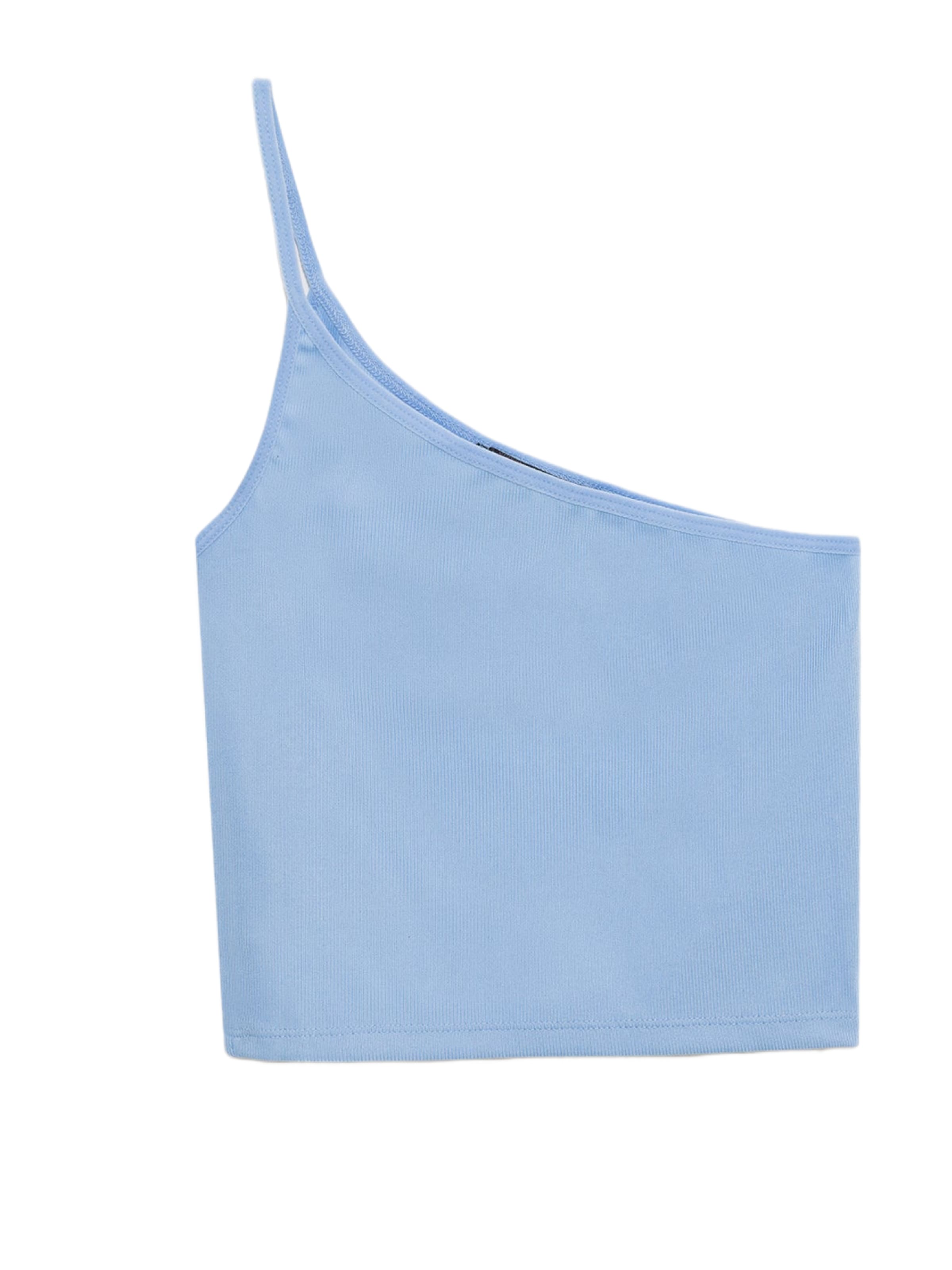 No Matter What Top in Blau: Vorderseite