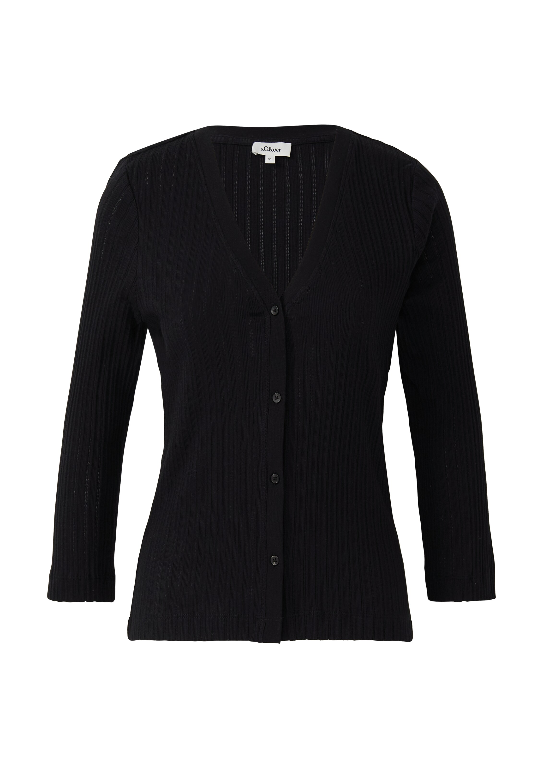 s.Oliver Strickjacke in Schwarz: Vorderseite