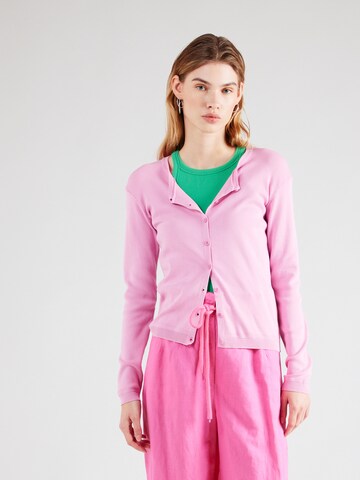 Cardigan UNITED COLORS OF BENETTON en rose : devant