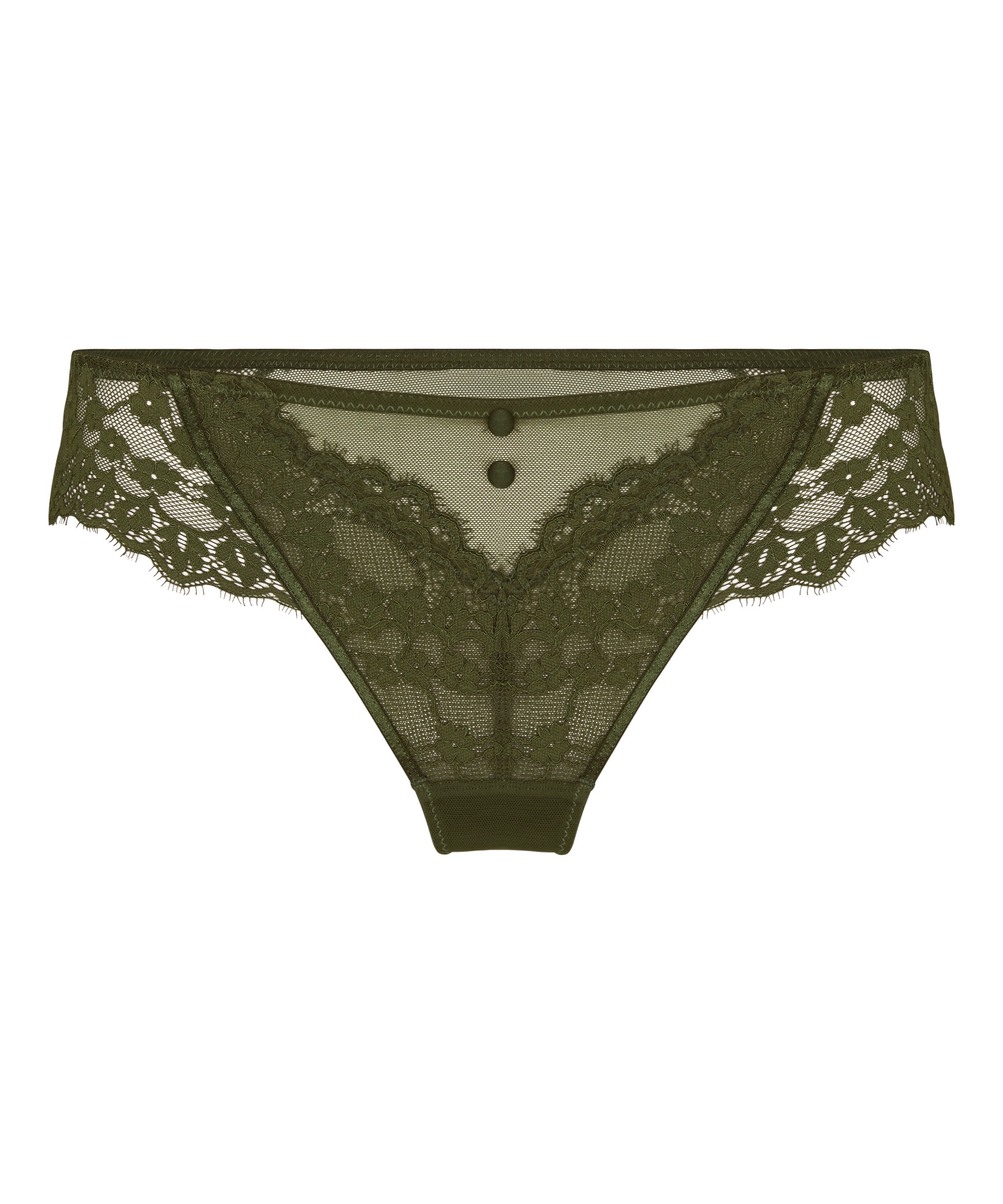 Hunkemöller String 'Daisy' in Groen: voorkant