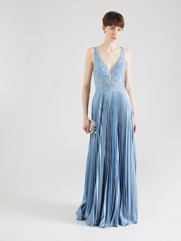 LUXUAR Evening Dress in Blue: front