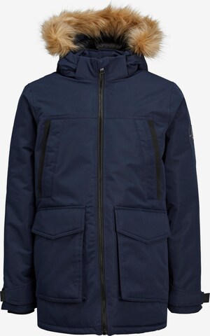 Jack & Jones Junior Winterjas 'Craft' in Blauw: voorkant