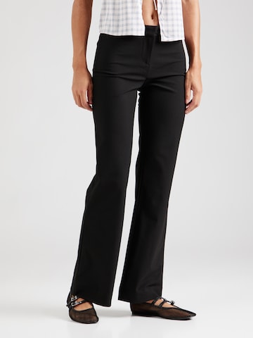 évasé Pantalon 'Kate' WEEKDAY en noir : devant