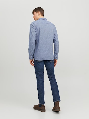 JACK & JONES Slim fit Button Up Shirt 'JJEClassic' in Blue