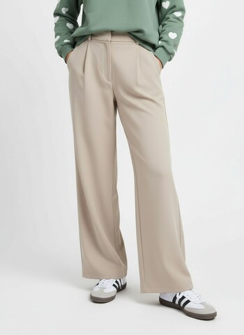 Wide Leg Pantalon à pince 'Miriam' studioselect en beige : devant