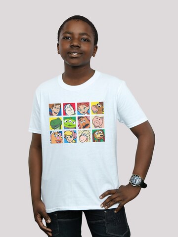 T-Shirt 'Disney Toy Story Character Squares' F4NT4STIC en blanc : devant