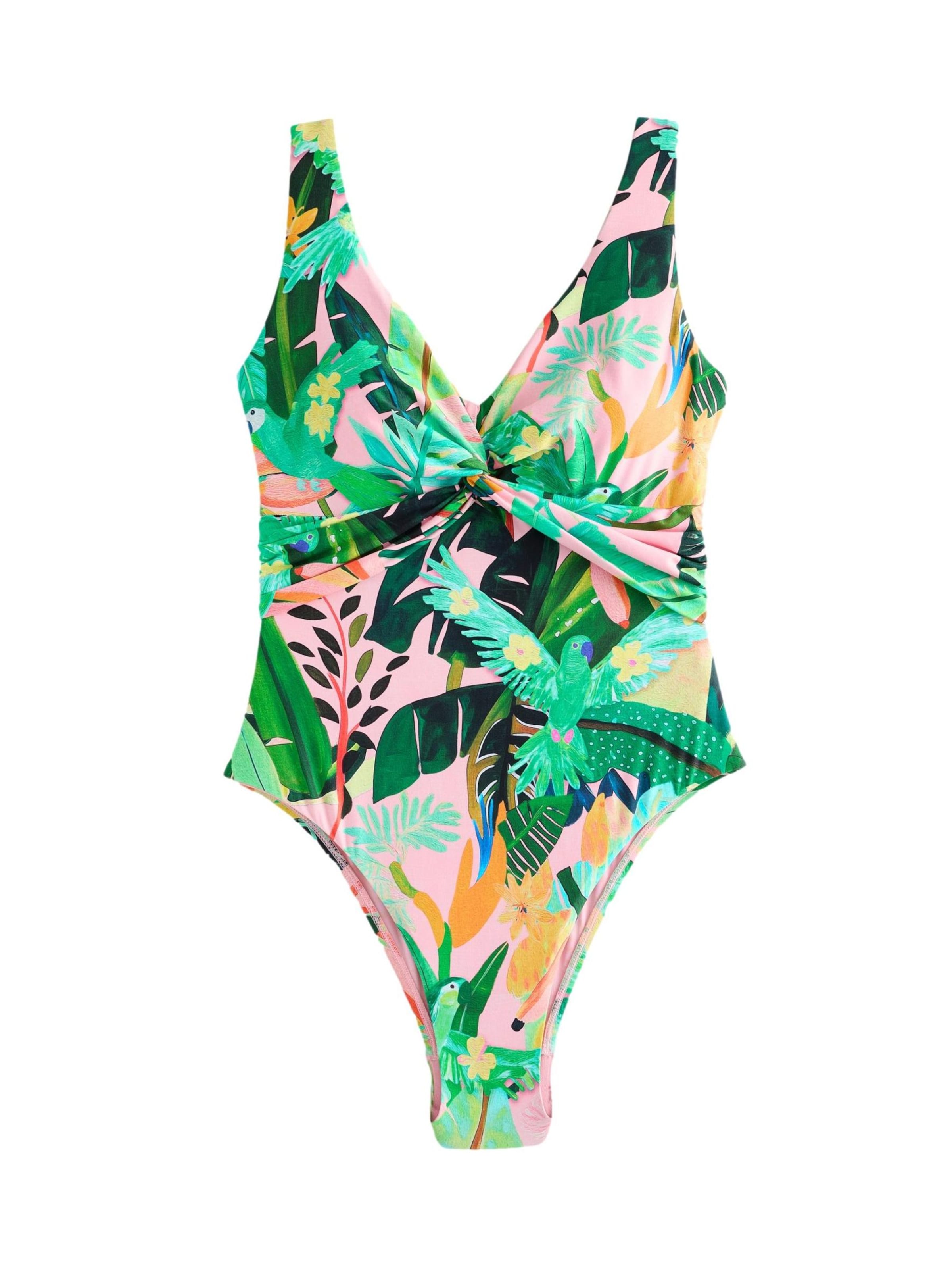 Next Uimapuku värissä vihreä / vaaleanvihreä / roosa / musta, Tuotenäkymä