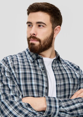 s.Oliver Men Big Sizes Regular fit Button Up Shirt in Blue